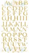 Naklejki brokatowe alfabet 50szt